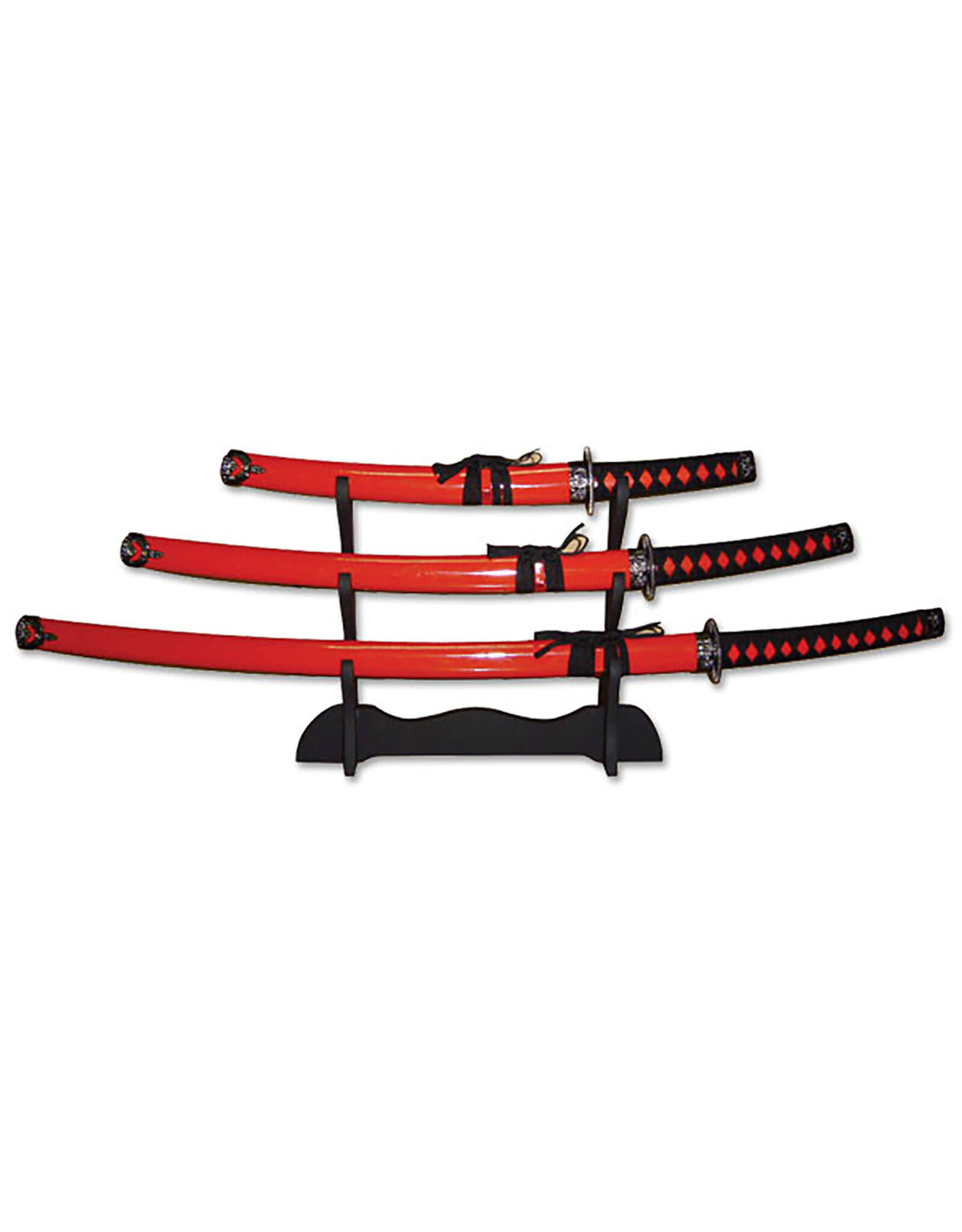 snake eye SW-68R4 BladesUSA - 3 Piece Sword Set with Display Stand - SW-68R4