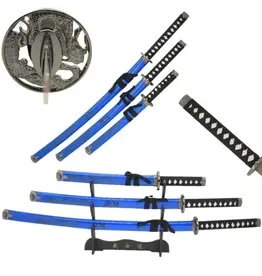 snake eye SE-390BL-SET - Snake Eye Tactical - Samurai Sword Set with Stand