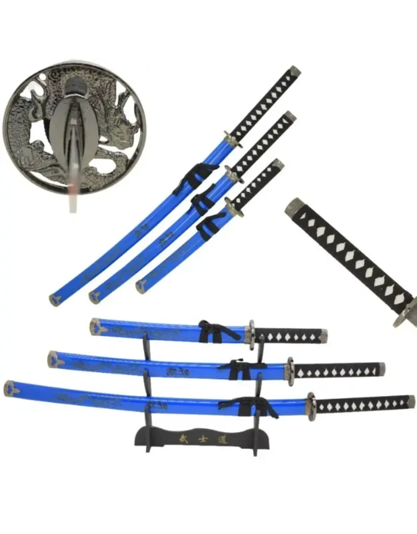 snake eye SE-390BL-SET - Snake Eye Tactical - Samurai Sword Set with Stand