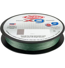 Berkley Berkley X9BFS15-22 X9 Braid 9-carriers create stress free line 165yd 15/6lb test 0.0085 Diam (in) Low-Vis Green