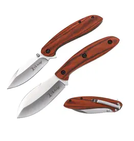 Elk Ridge Elk Ridge - Hunting Knife Set- Fixed Blade and Folder includes Sheath - ER-SET111BN
