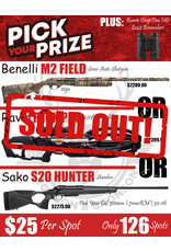 DRAW #1881 - Pick Your Prize - Benelli, Ravin OR Sako!