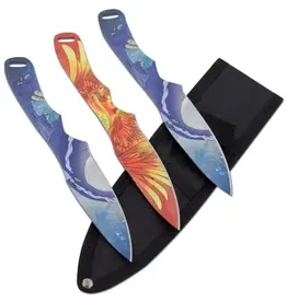 Stinger Knives Snake Eye - Tactical Throwing Knives - Set of 3 - ST-0319-1