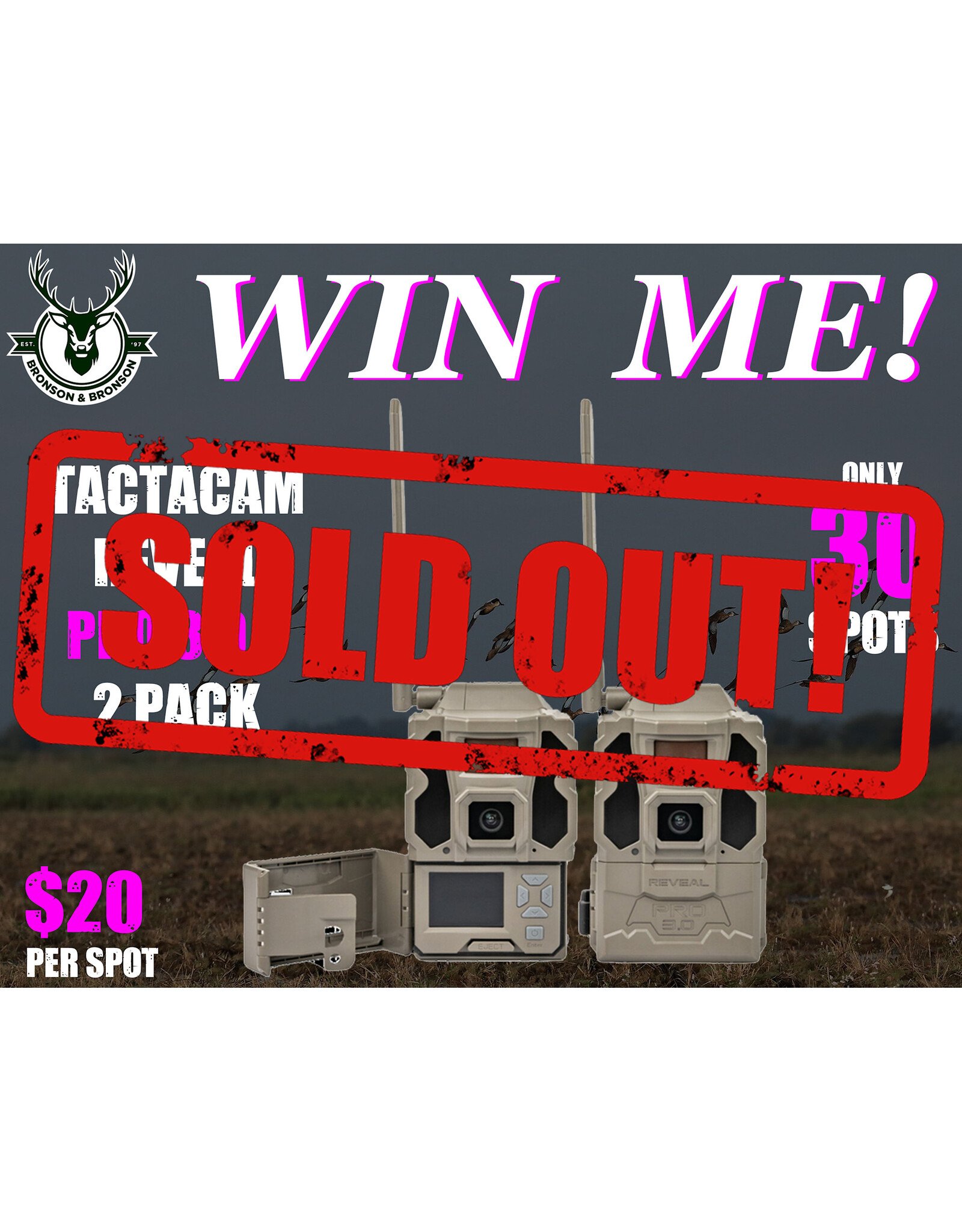 DRAW #1884 - WIN ME - Tactacam Pro 3.0 - 2 Pack 2026 #3