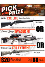 DRAW #1887 - Pick Your Prize - Tikka, Wicked Ridge OR Winchester!