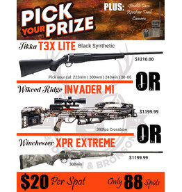 DRAW #1887 - Pick Your Prize - Tikka, Wicked Ridge OR Winchester!