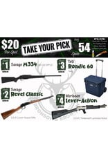 DRAW #1888 - Take Your Pick - Savage M334, Savage Revel, Yeti OR Morisson!