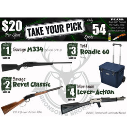 DRAW #1888 - Take Your Pick - Savage M334, Savage Revel, Yeti OR Morisson!