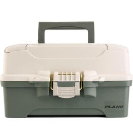 Plano 2 Tray Tackle Box Green/Tan