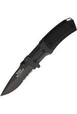 Bad Blood Linerlock Black aluminum handle with carbon fiber inlay
