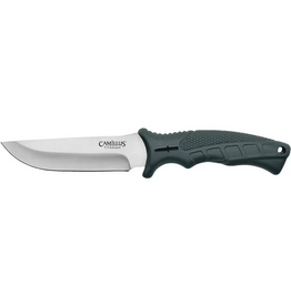 Camillus Camillus Drop Point Hunter Fixed Blade Knife 4.5" Drop Point 420 Polished Blade Polypropylene Handle Gray