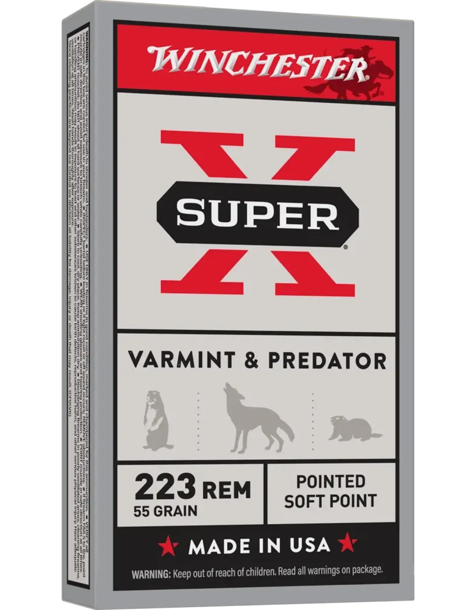 Winchester Winchester x223R Super-X .223 Remington 55GR Pointed Soft Point, 20RD