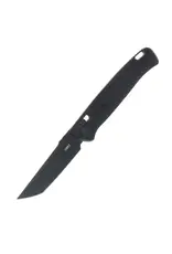 CRKT Columbia River CRKT K431KKP Ken Onion Counterpart Crossbar Lock Folding Knife 3.31" D2 Black Oxide Tanto Blade, Black GRN Handles