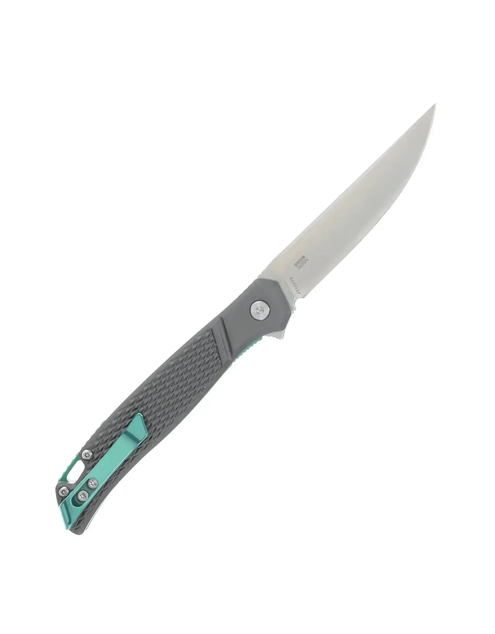 CRKT Columbia River CRKT K440XXP Ken Onion Scar Liner Lock Flipper Knife 3.3" D2 Satin Straight-Back Blade, Gray Aluminum Handles with Green Liners