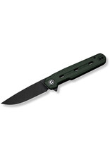 Civivi CIVIVI Knives Ostap Hel Navo Flipper Knife 3.25" Nitro-V Black Stonewashed Drop Point Blade, Green Canvas Micarta Handles, Reversible Clip, Liner Lock - C25015A-2