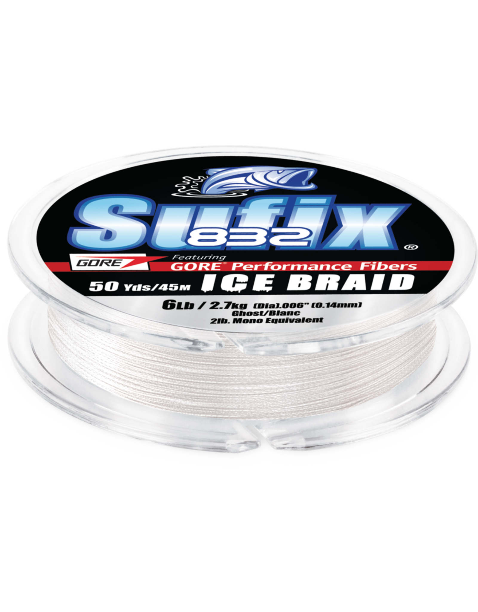 Sufix 832 Ice Braid 4 lb Ghost 50 Yds
