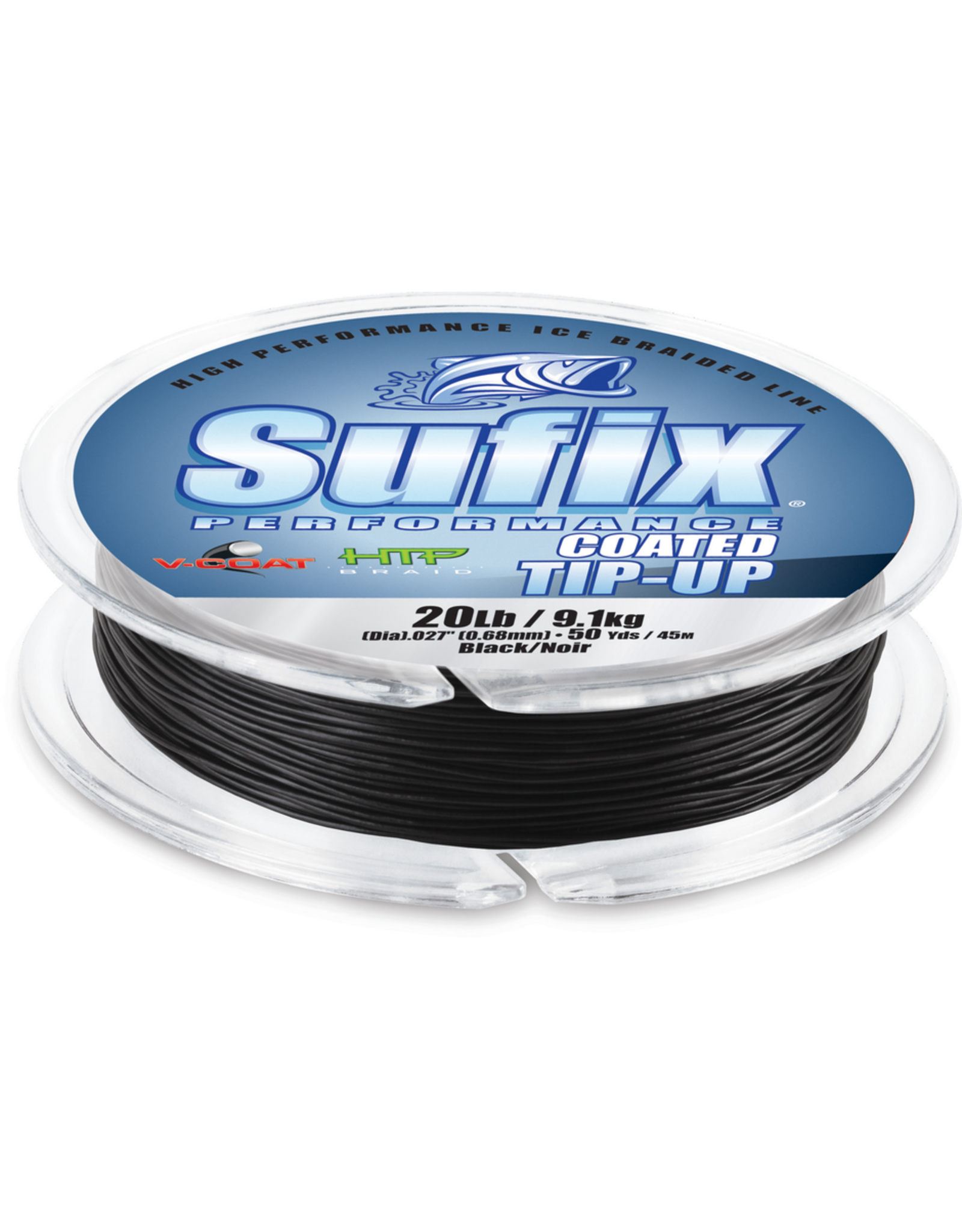 Sufix Performance V-Coat Tip Up 20 lb Black 50 Yds