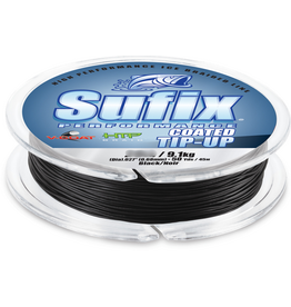 Sufix Sufix 609-130BLK Coated Tip-Up Ice Braid Line 30lb V-Coat Black 50Yds