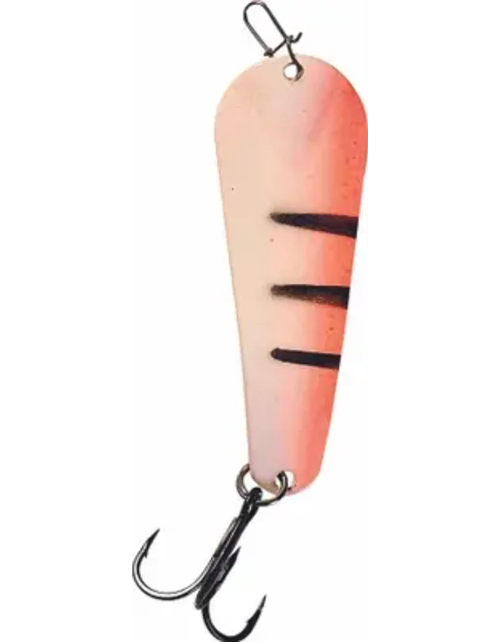 Custom Jigs Custom Jigs SL18-P-723 Pro Glow Slender Spoon 1/8oz Green Glow Red Tiger Gold