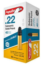 AGUILA Aguila Subsonic Rimfire 22 LR 40 Grain Lead Solid Point | 50 Rounds
