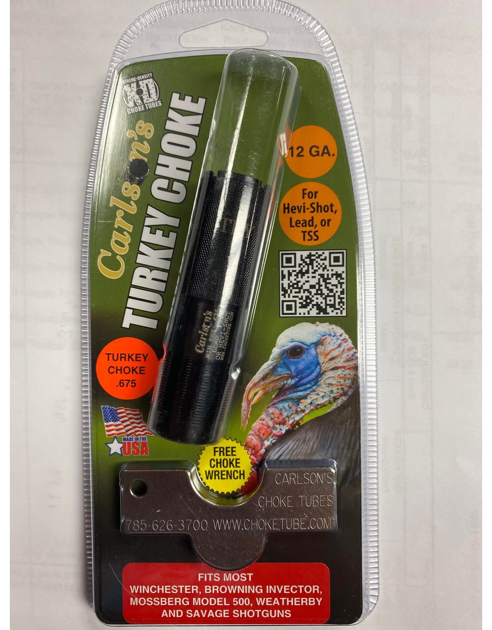 Carlson's Choke Tubes Carlson's Extended Turkey Choke - Winchester , Browning Invector , Mossberg Model 500 , Weatherby & Savage  12GA .675