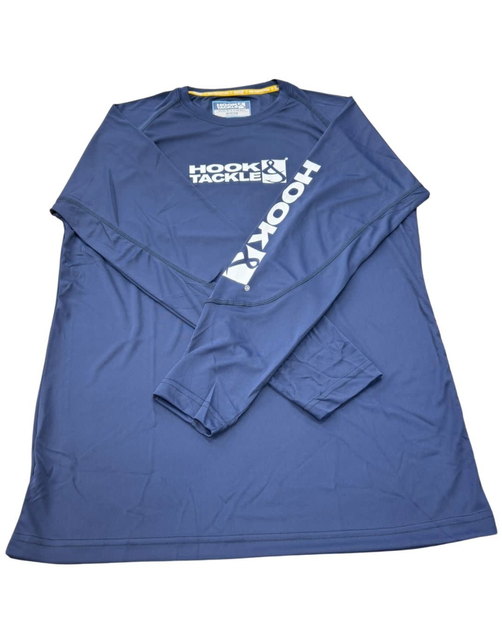 Hook & Tackle Hook & Tackle Marlin Groove Long Sleeve Performance Fishing Shirt- Navy
