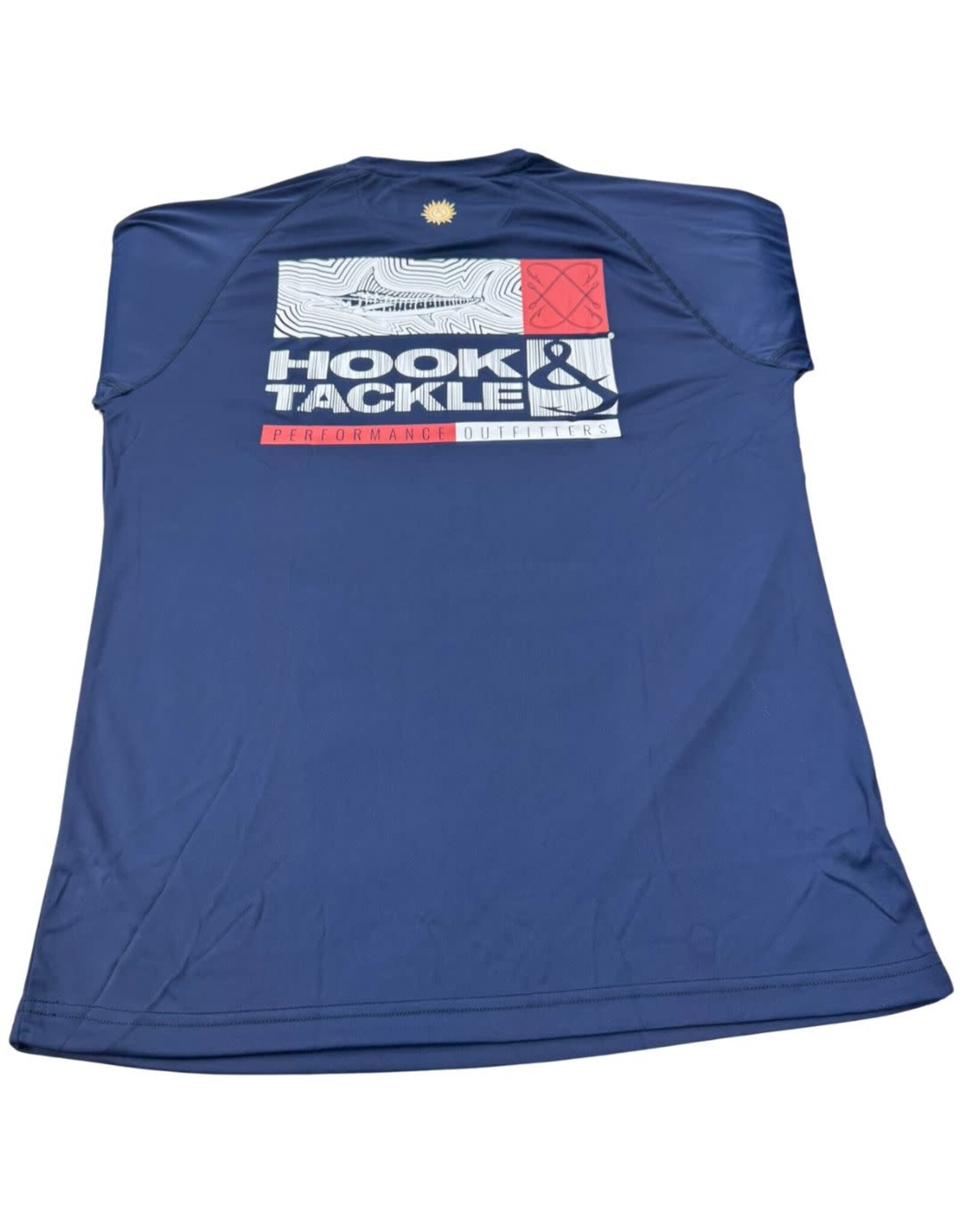 Hook & Tackle Hook & Tackle Marlin Groove Long Sleeve Performance Fishing Shirt- Navy