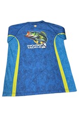 Hook & Tackle Hook & Tackle Bass Camo Long Sleeve Performance Fishing Shirt- Navy