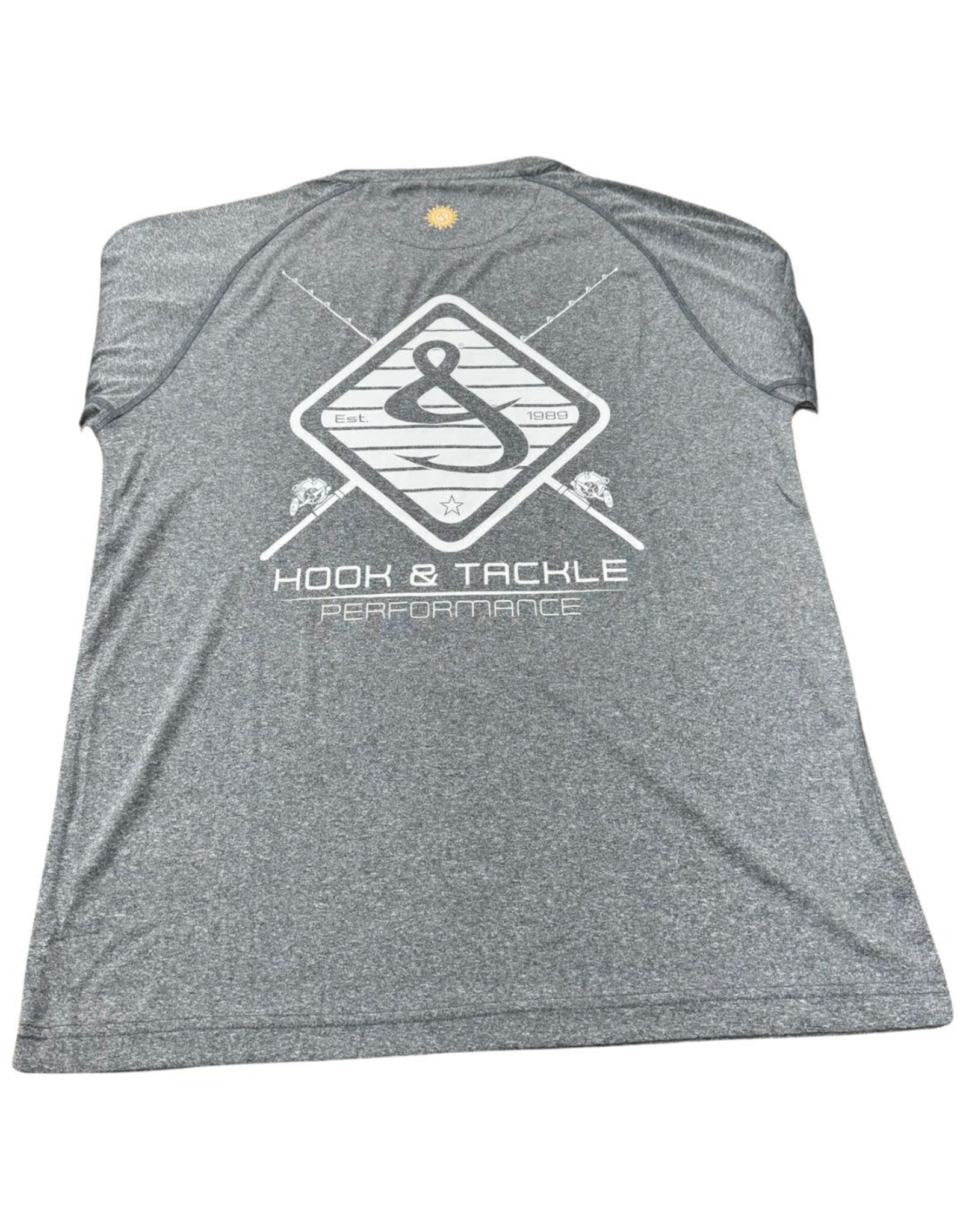 Hook & Tackle Hook & Tackle Rods & Hook Long Sleeve Performance Fishing Shirt- Char Heather