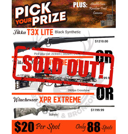 DRAW #1887 - Pick Your Prize - Tikka, Wicked Ridge OR Winchester!