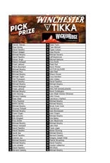 DRAW #1887 - Pick Your Prize - Tikka, Wicked Ridge OR Winchester!