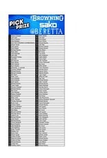 DRAW #1885 - Pick Your Prize - Beretta, Sako OR Browning!