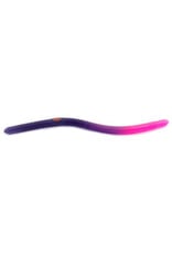 Kellys Kelly's WBC108-P/FT Weedless Bass Crawler Pre-Rigged Plastic Worm, 6 1/2", 2 Sz 4 Weedless Hooks, Purple / Firetail