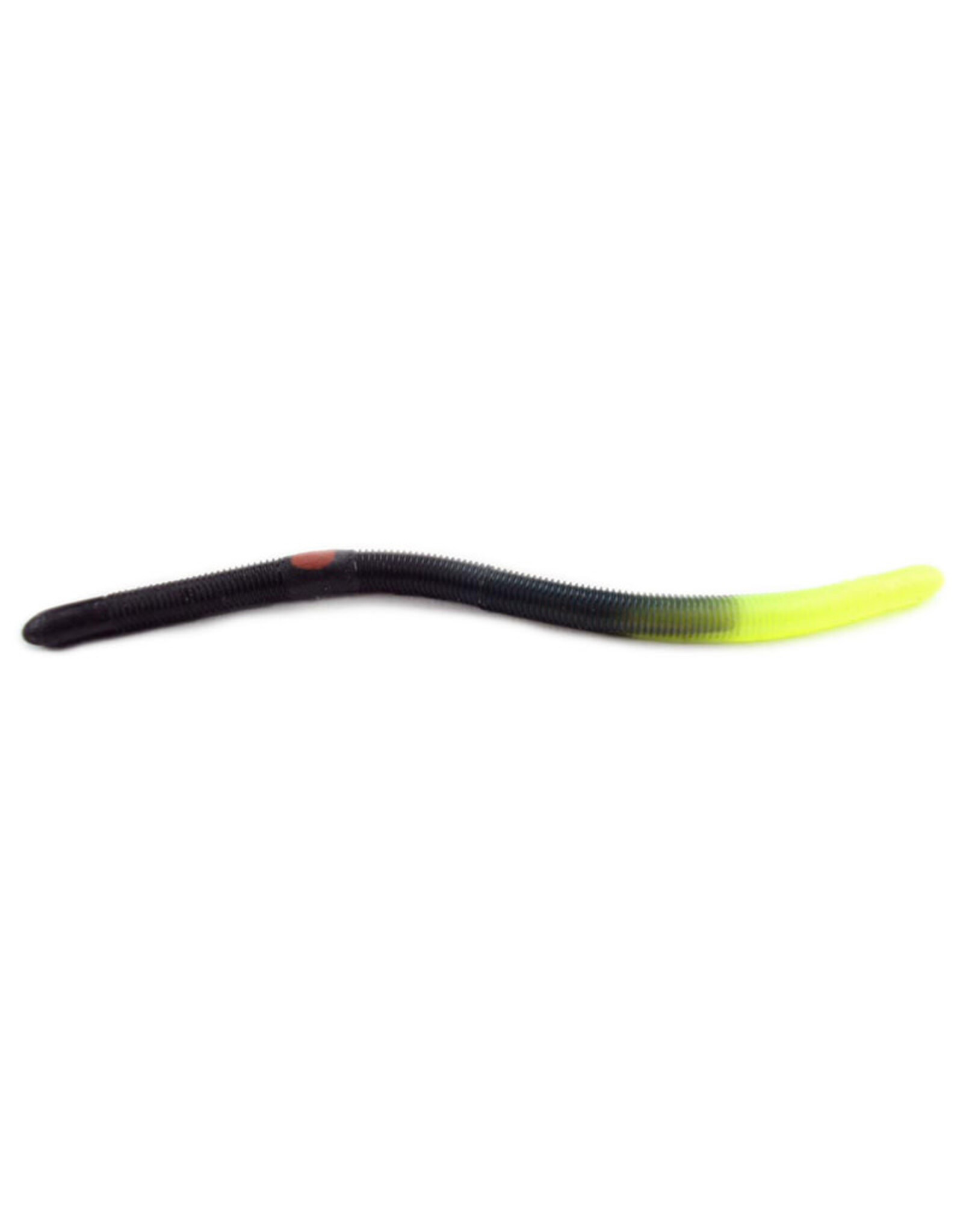Kellys Kellys Fire Tail Pre-Rigged Plastic Worm 5 1/2" 3 #6 Hooks Black Chartreuse Tail