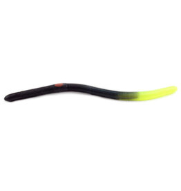 Kellys Kelly's Fire Tail Pre-Rigged Plastic Worm 5 1/2" 3 #6 Hooks Black Chartreuse Tail