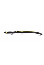 Kellys Kelly's ST102-BY Striper Pre-Rigged Plastic Worm, 5 1/2", 3 Sz 6 Hooks, Black/Yellow