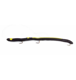 Kellys Kelly's ST102-BY Striper Pre-Rigged Plastic Worm, 5 1/2", 3 Sz 6 Hooks, Black/Yellow