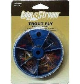 Eagle Claw Eagle Claw LUFLYASST Lake & Stream Trout Fly Asst 10-Pack
