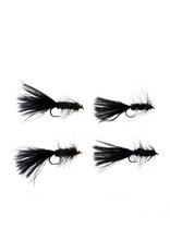 Cortland Cortland Black Wooly Bugger Assortment 4 Pack