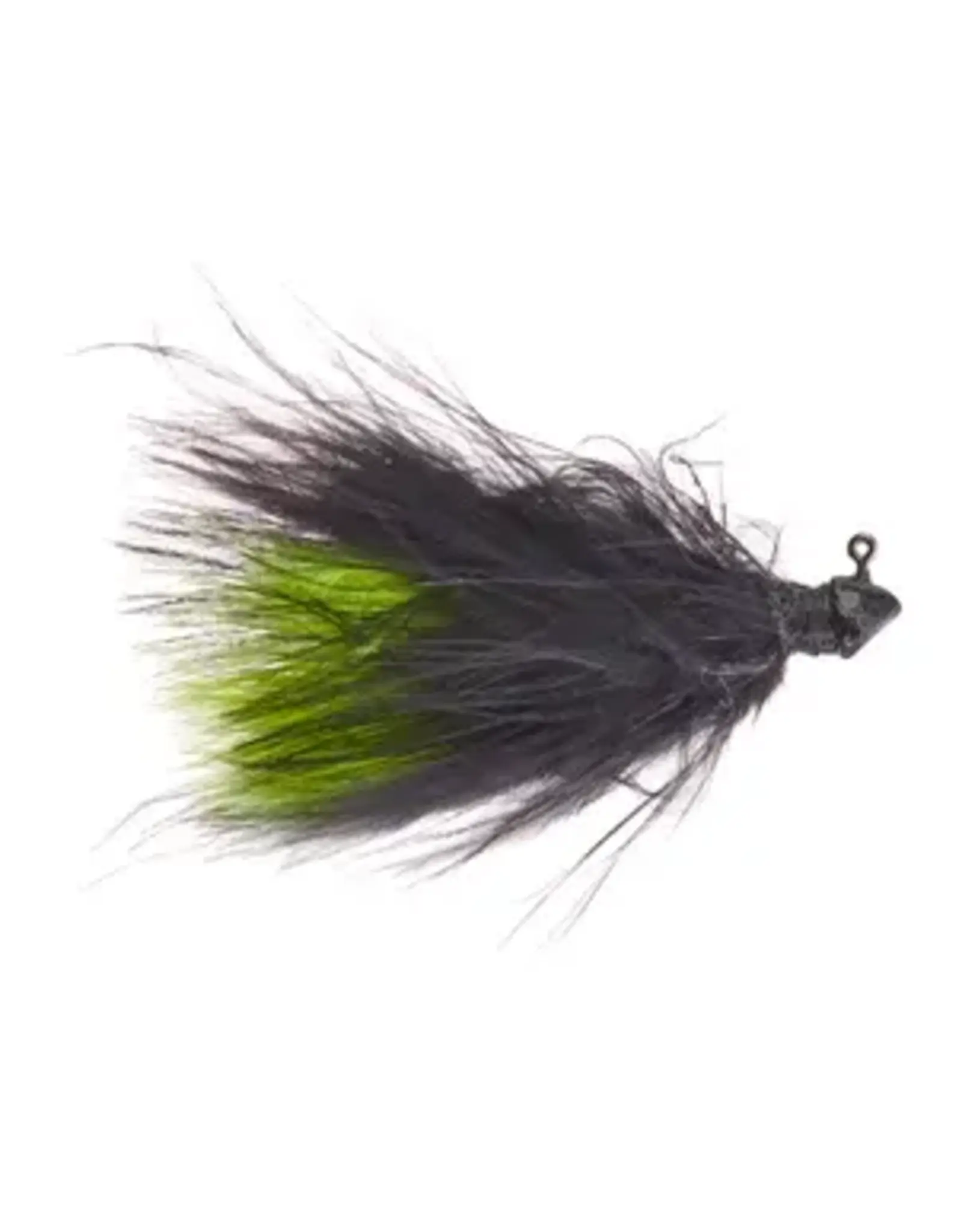 outkast Outkast Tackle Feider Fly Marabou 1/8oz 2-pk  Black/Chartreuse