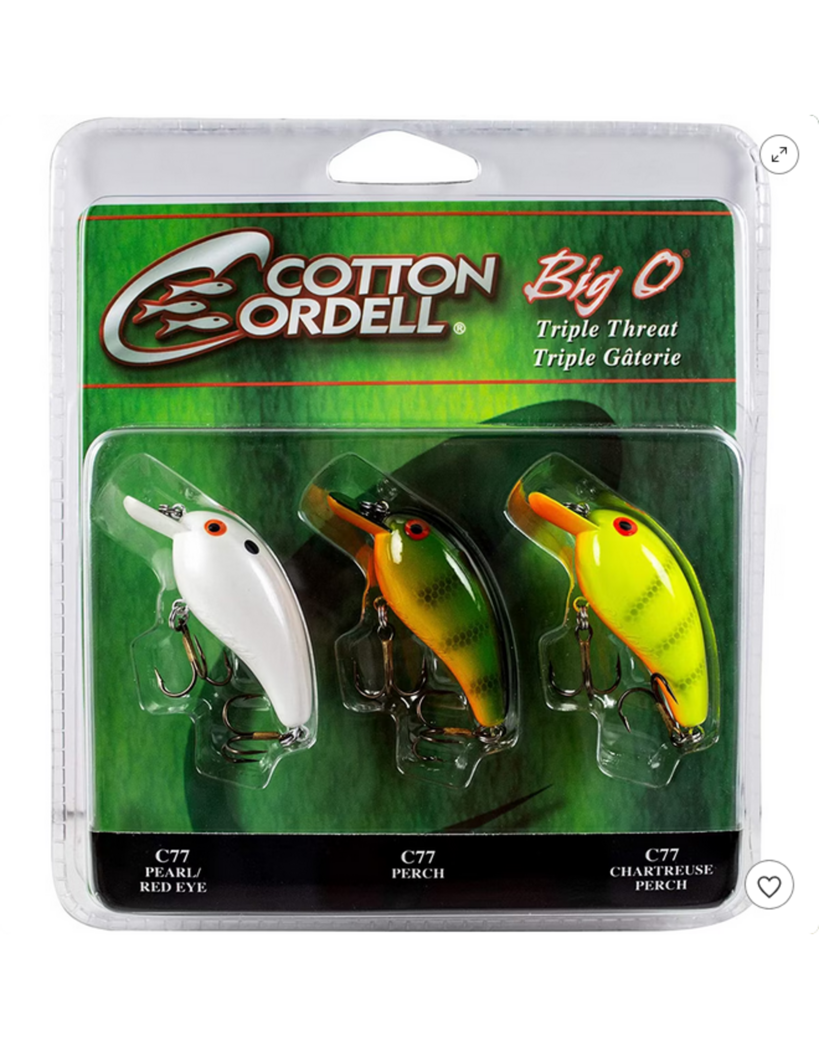 Cotton Cordell Cotton Cordell PK3CC2 Big O Triple Threat Crankbait 3Pk