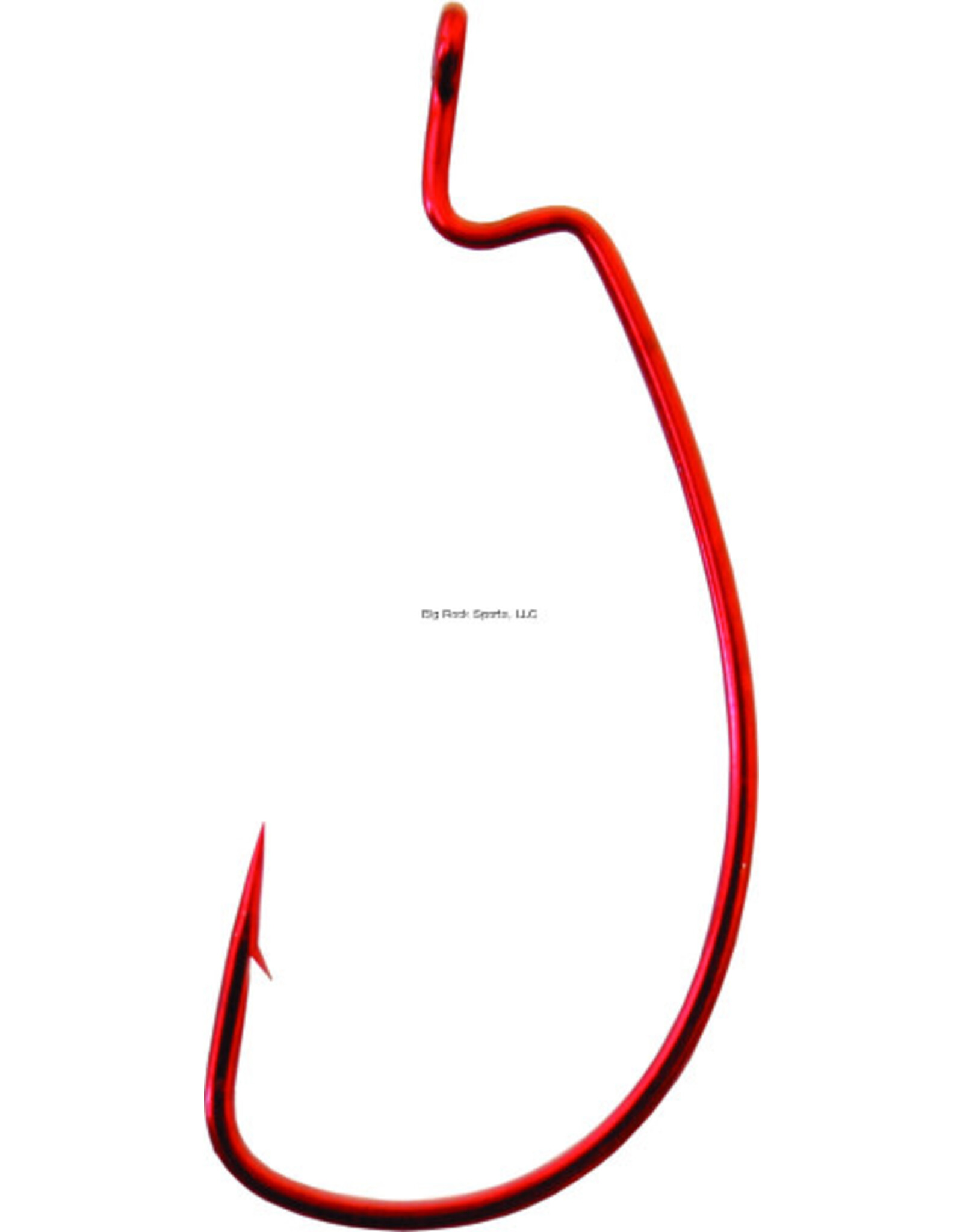 Gamakatsu Gamakatsu 58313 Worm Hook, Size 3/0, Needle Point, Extra Wide Gap, Offset, Ringed Eye, Red, 5 per Pack (102582)