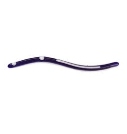Kellys Kelly's ST102-PW Striper Pre-Rigged Plastic Worm, 5 1/2", 3 Sz 6 Hooks, Purple/White