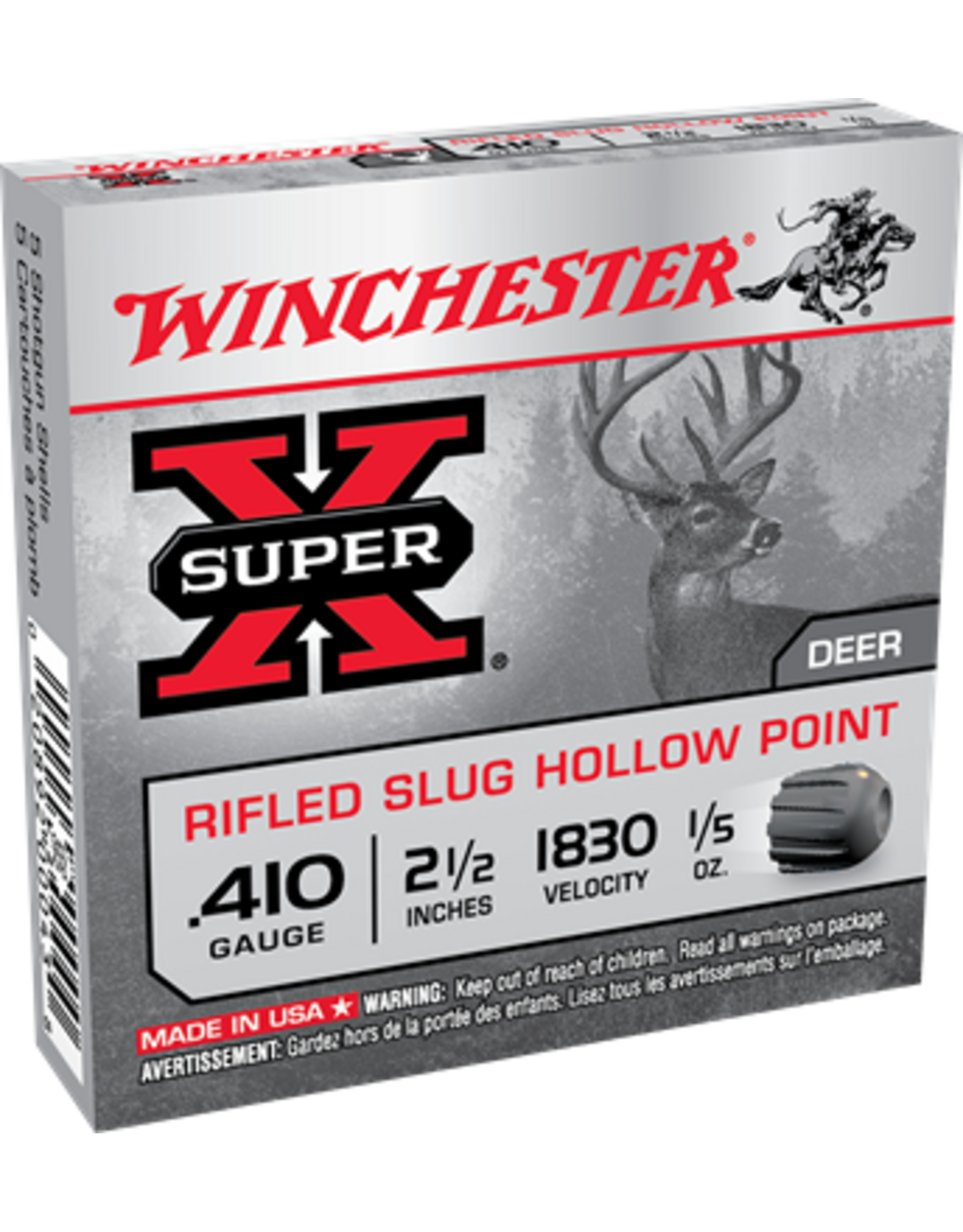 Winchester Winchester 410GA 2.5"  Rifled Slug HP 1/5oz X41RS5