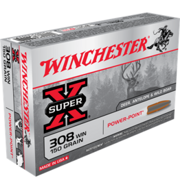 Winchester Winchester X3085 Super-X Rifle Ammo 308 , Power-Point, 150 Grains, 2820 fps, 20, Boxed