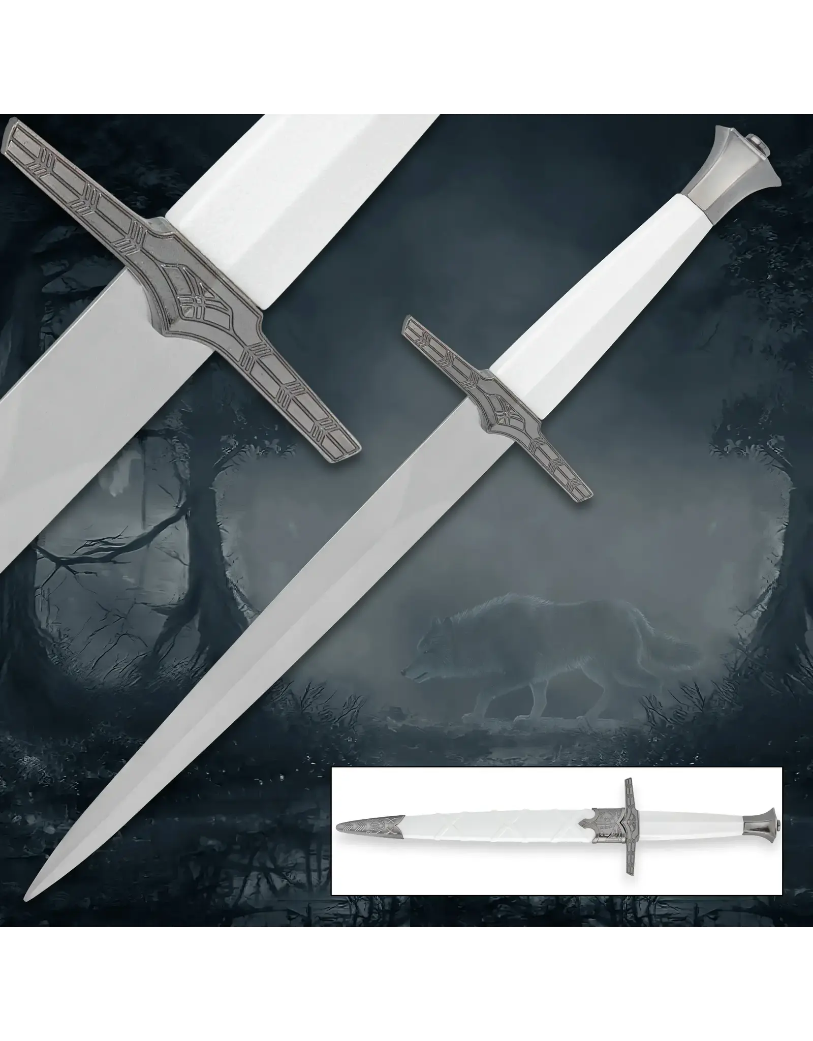 Black Legion Shinwa White Emperor Samurai Short Sword | 20 1/2” carbon steel blade | 30” overall