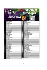 DRAW #1889 - Pick Your Prize - Stoeger, Henry, Excalibur OR Savage!
