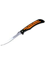 Havalon Havalon XTC-127EDGE Baracuta-EDGE, Folding Replaceable Blade, Black Handle With Orange Insert, 5 extra 5" Fillet Blades, Nylon Holster