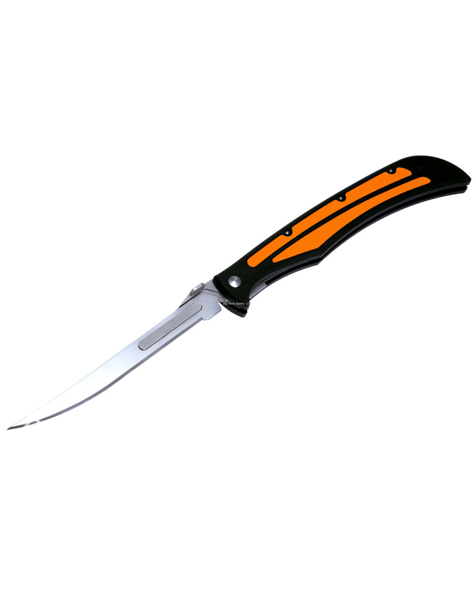 Havalon Havalon XTC-127EDGE Baracuta-EDGE, Folding Replaceable Blade, Black Handle With Orange Insert, 5 extra 5" Fillet Blades, Nylon Holster