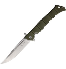 Cold Steel Cold Steel 20NQX-ODSW Large Luzon Flipper Knife 6" Black Clip Point Blade, OD Green GFN Handles, Liner Lock